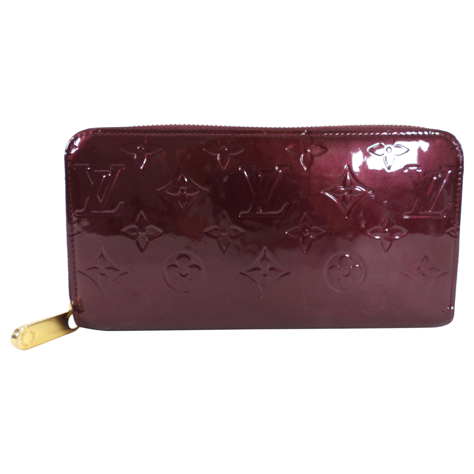 Louis Vuitton Vernis Monogram Zippy Wallet Rouge Fauve