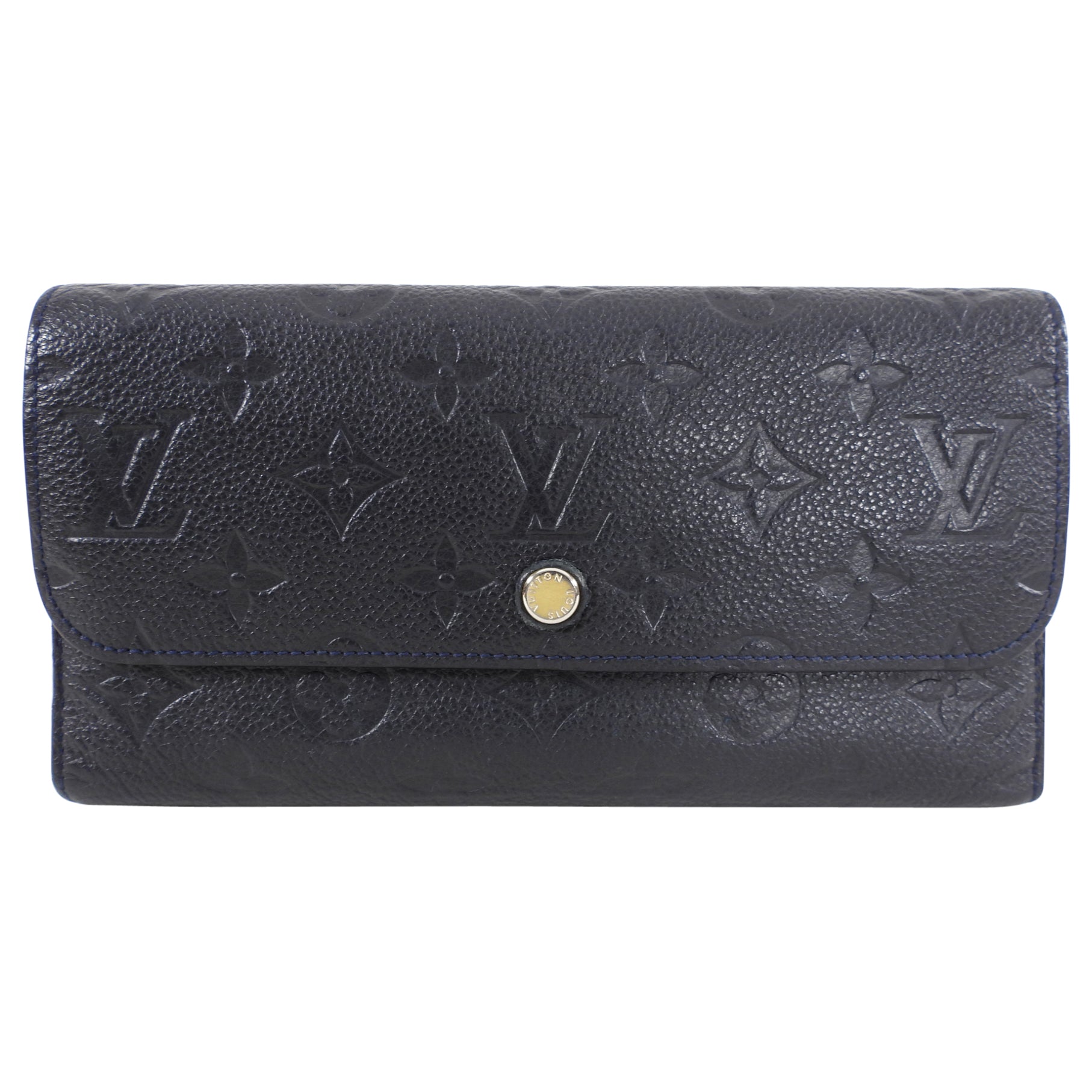 Louis Vuitton Black Empreinte Leather Long Virtoise Trifold Wallet