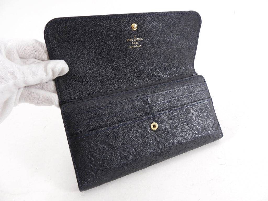 Louis Vuitton Black Empreinte Leather Long Virtoise Trifold Wallet