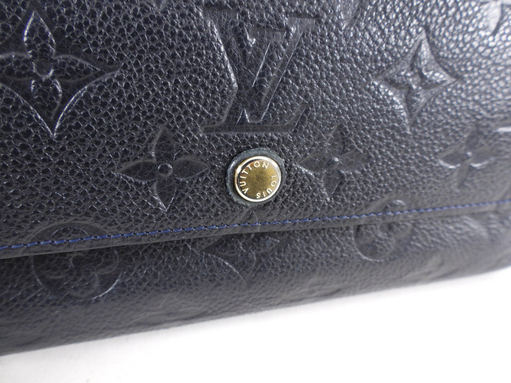 Louis Vuitton Black Empreinte Leather Long Virtoise Trifold Wallet