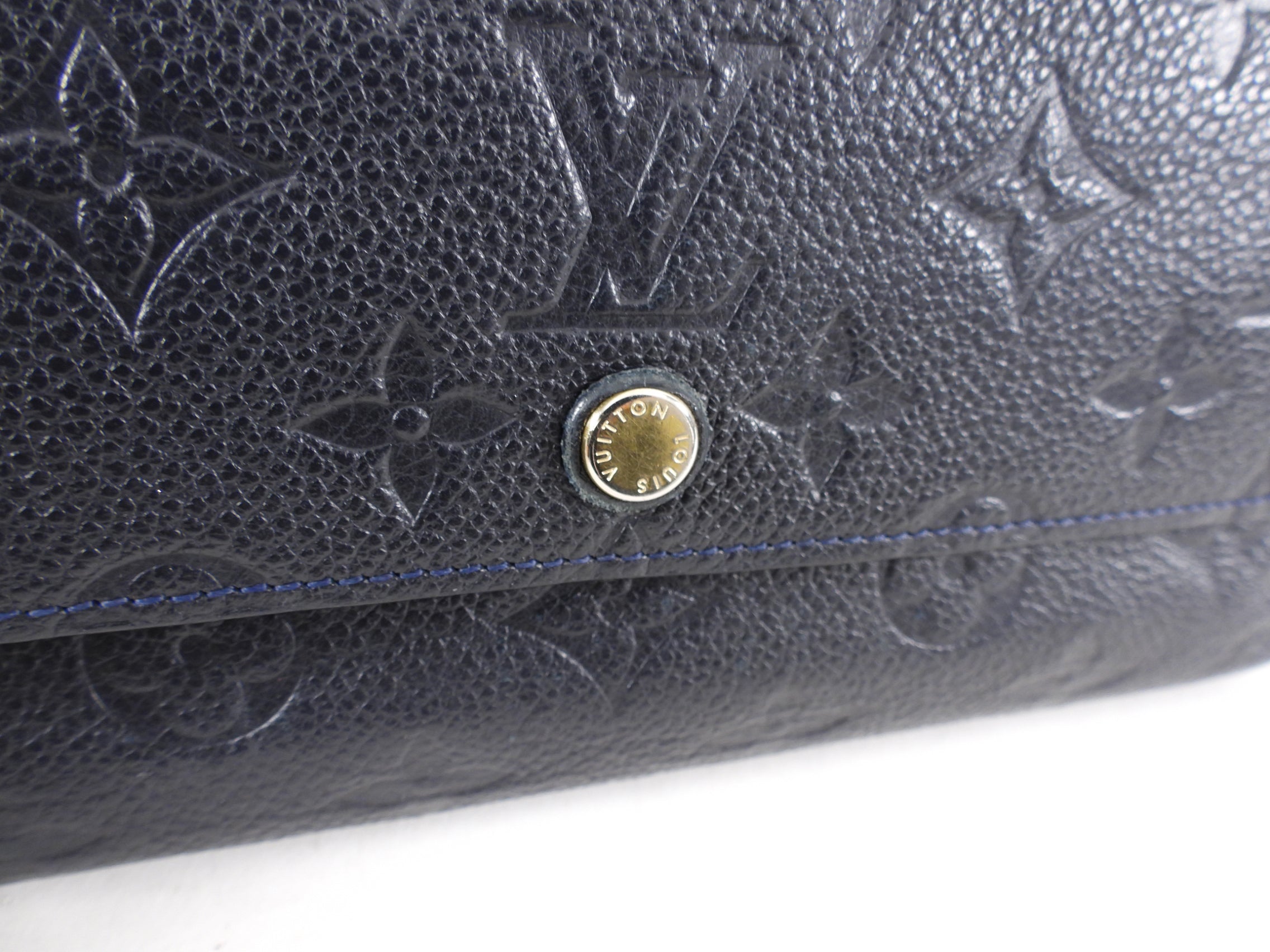 Louis Vuitton Black Empreinte Leather Long Virtoise Trifold Wallet