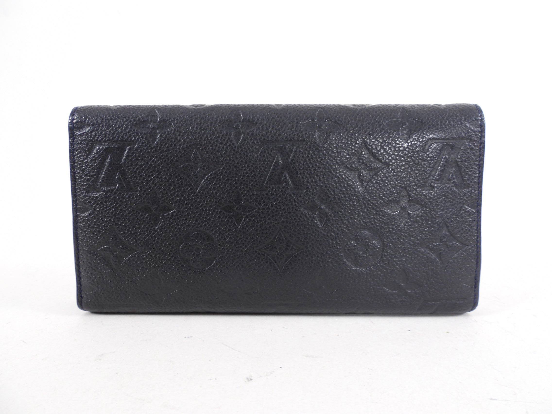 Louis Vuitton Black Empreinte Leather Long Virtoise Trifold Wallet
