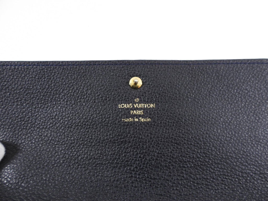 Louis Vuitton Black Empreinte Leather Long Virtoise Trifold Wallet