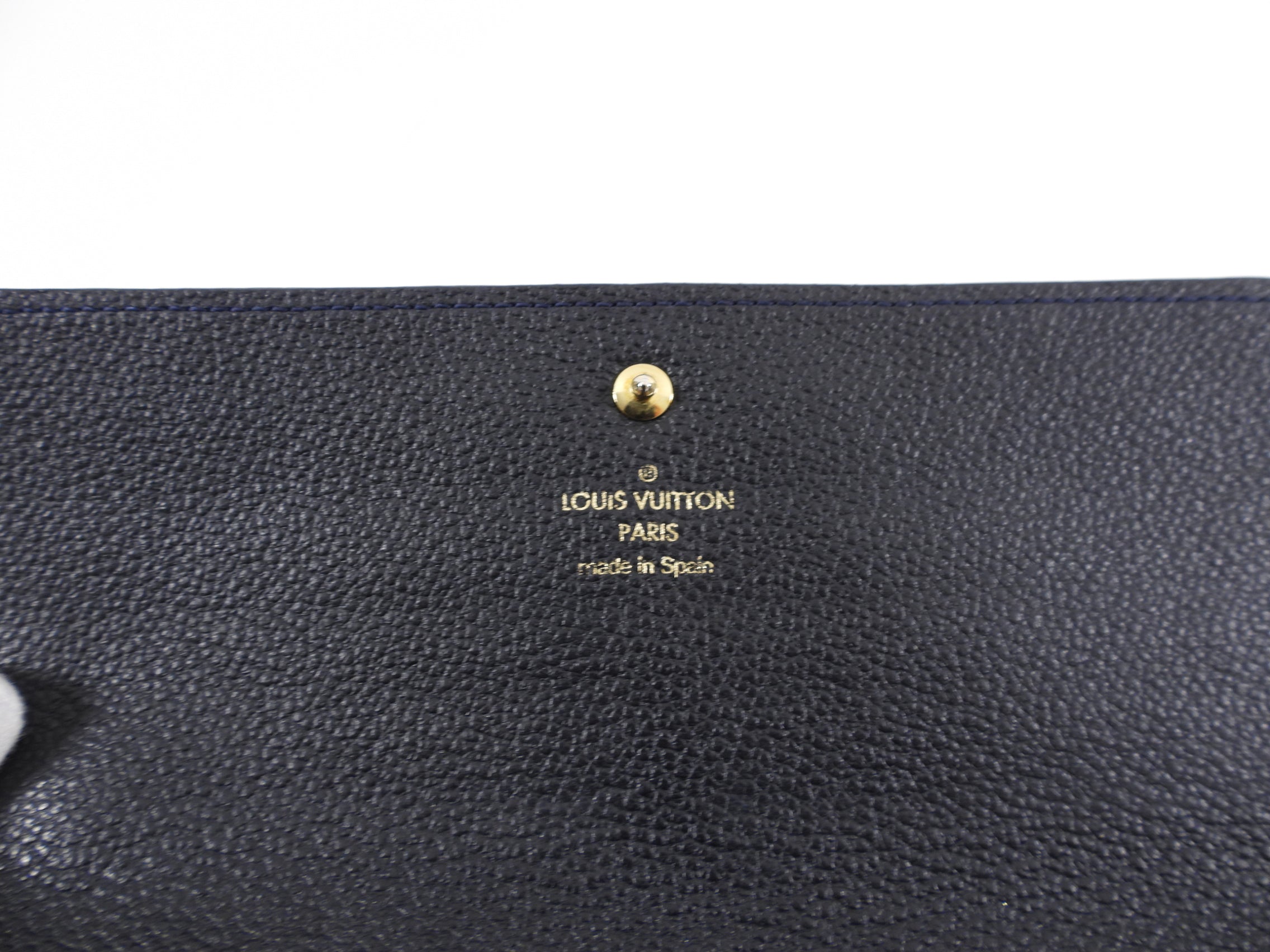 Louis Vuitton Black Empreinte Leather Long Virtoise Trifold Wallet