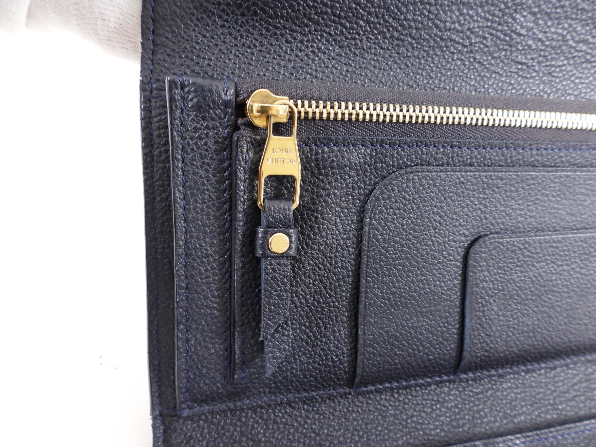 Louis Vuitton Black Empreinte Leather Long Virtoise Trifold Wallet