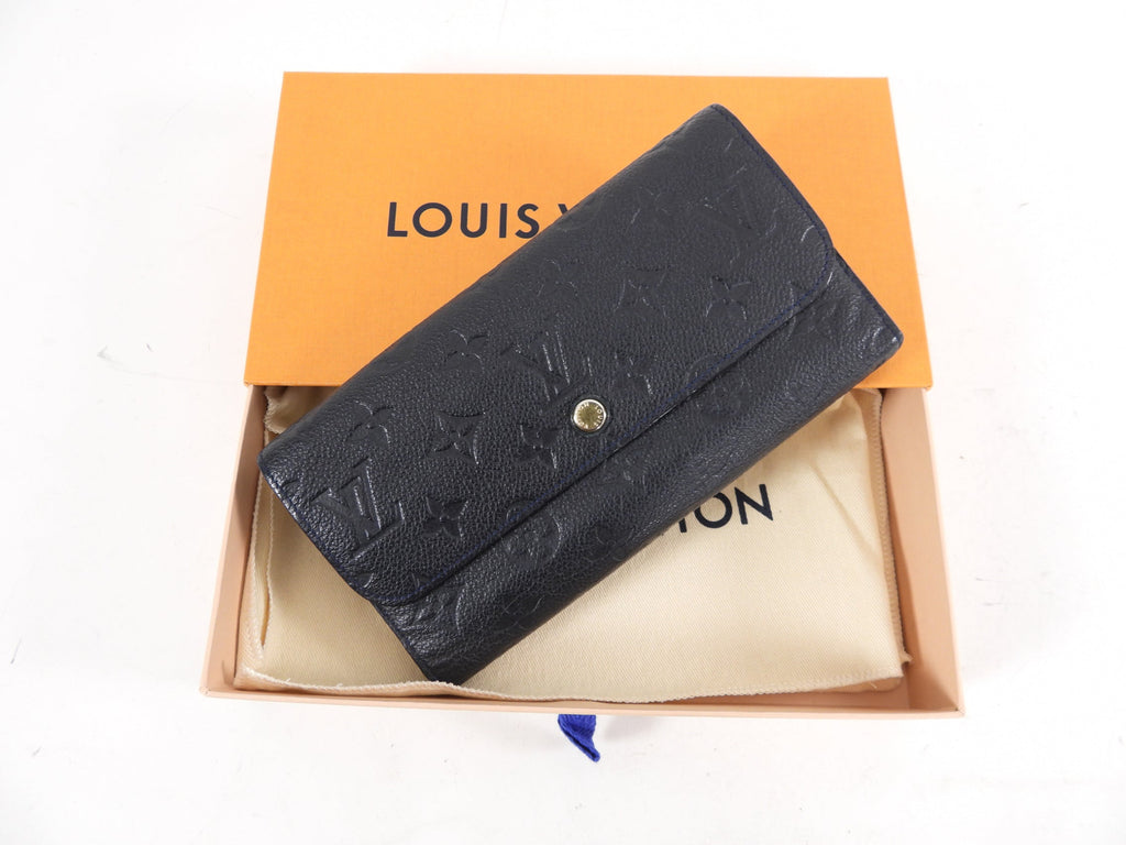 Louis Vuitton Black Empreinte Leather Long Virtoise Trifold Wallet