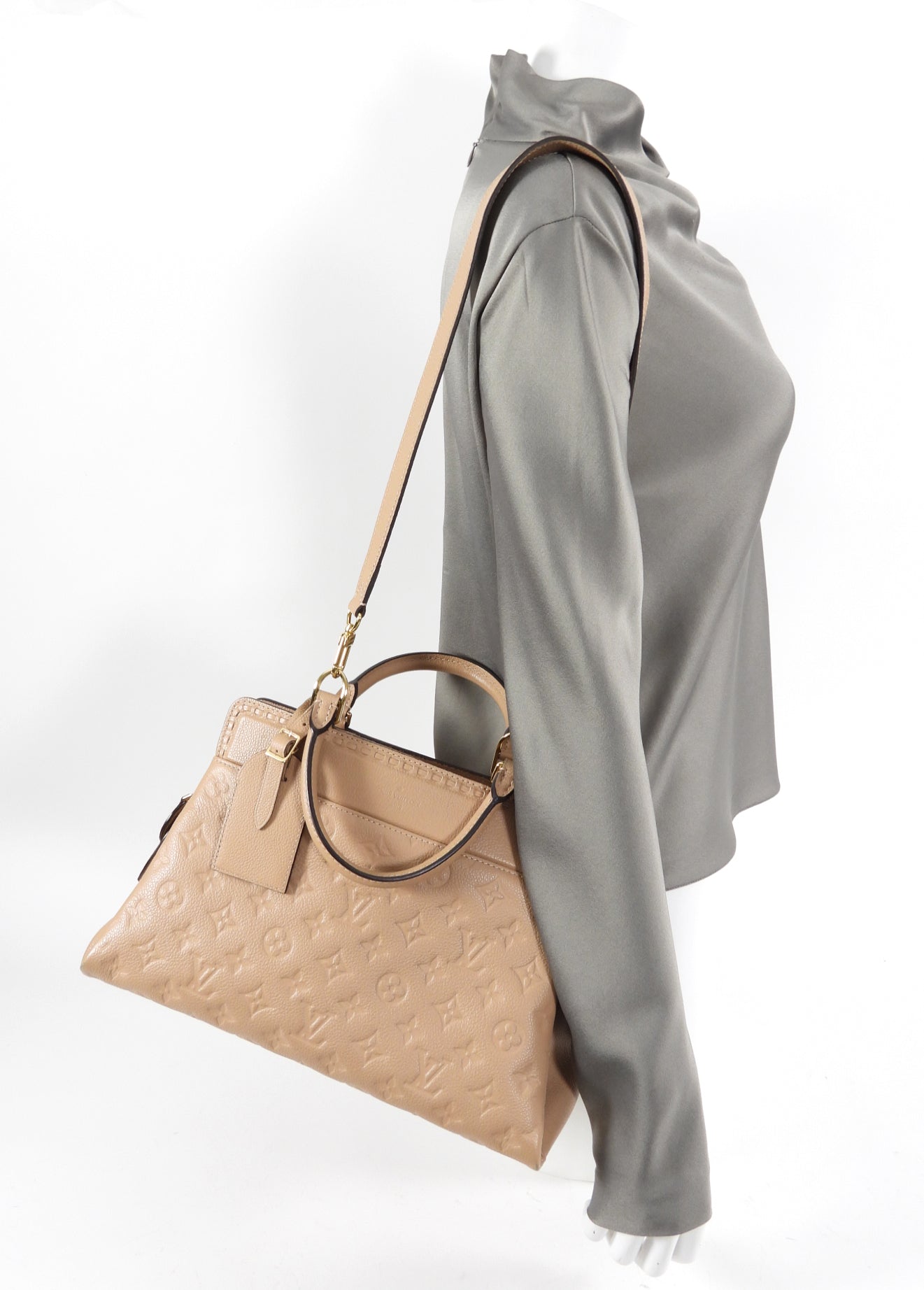 Louis Vuitton Empreinte Leather Vosges MM Papyrus Bag