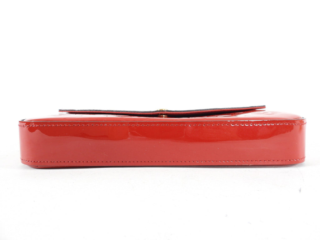 Louis Vuitton Cherry Red Vernis Felicie Pouch Pochette Bag
