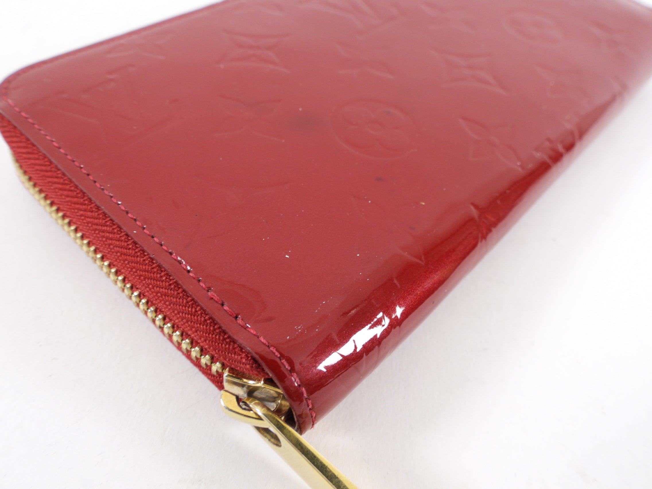 Louis Vuitton Red Empreinte Vernis Zippy Wallet