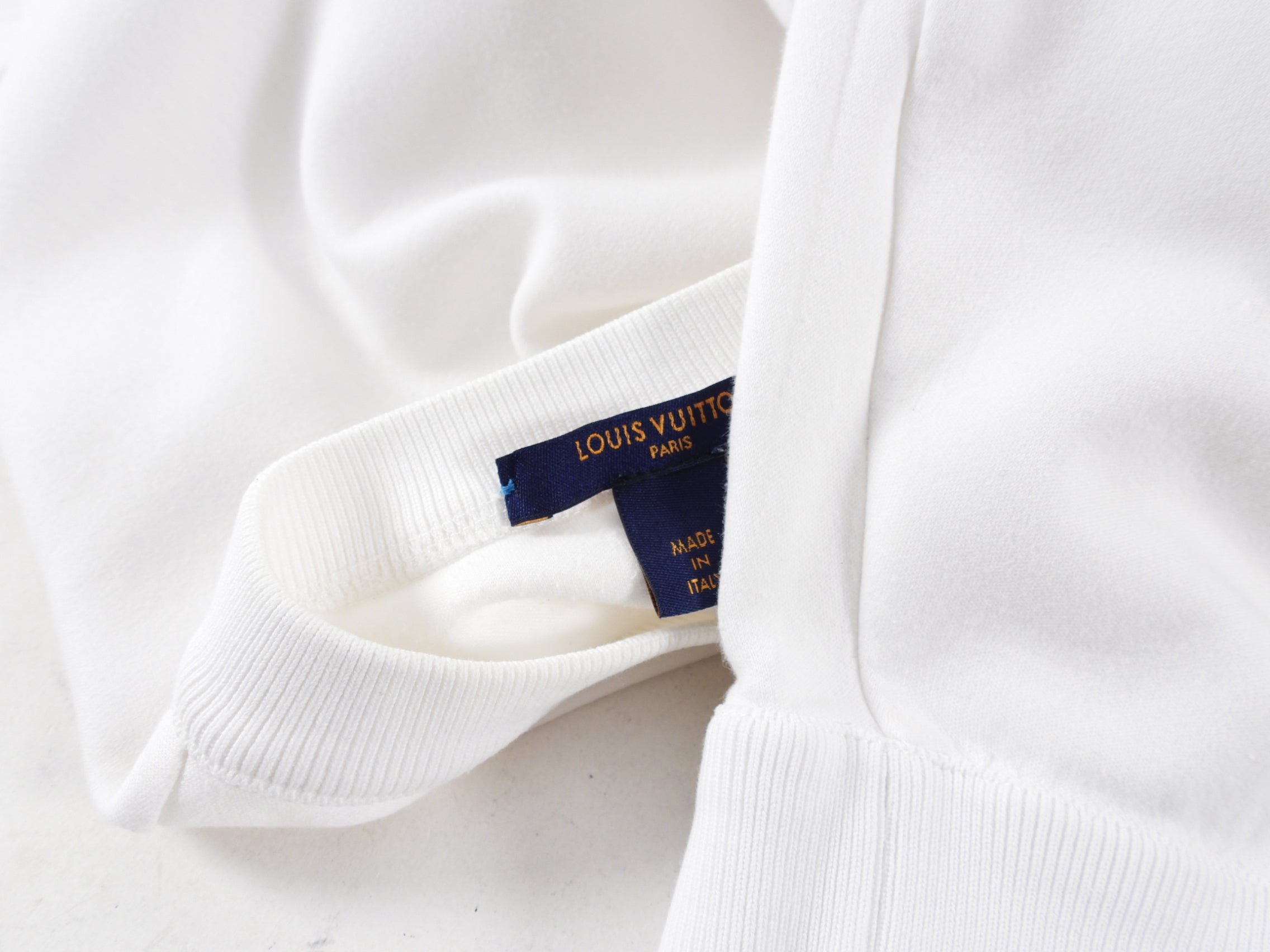 Louis Vuitton White Snap Sleeve Sweatshirt Dress - M