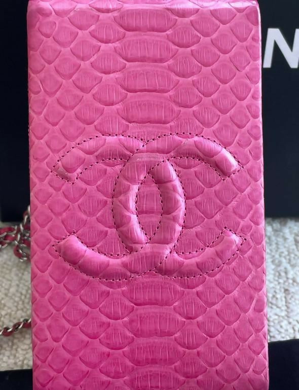 Chanel 2014 Python Pink Milk Carton Bag