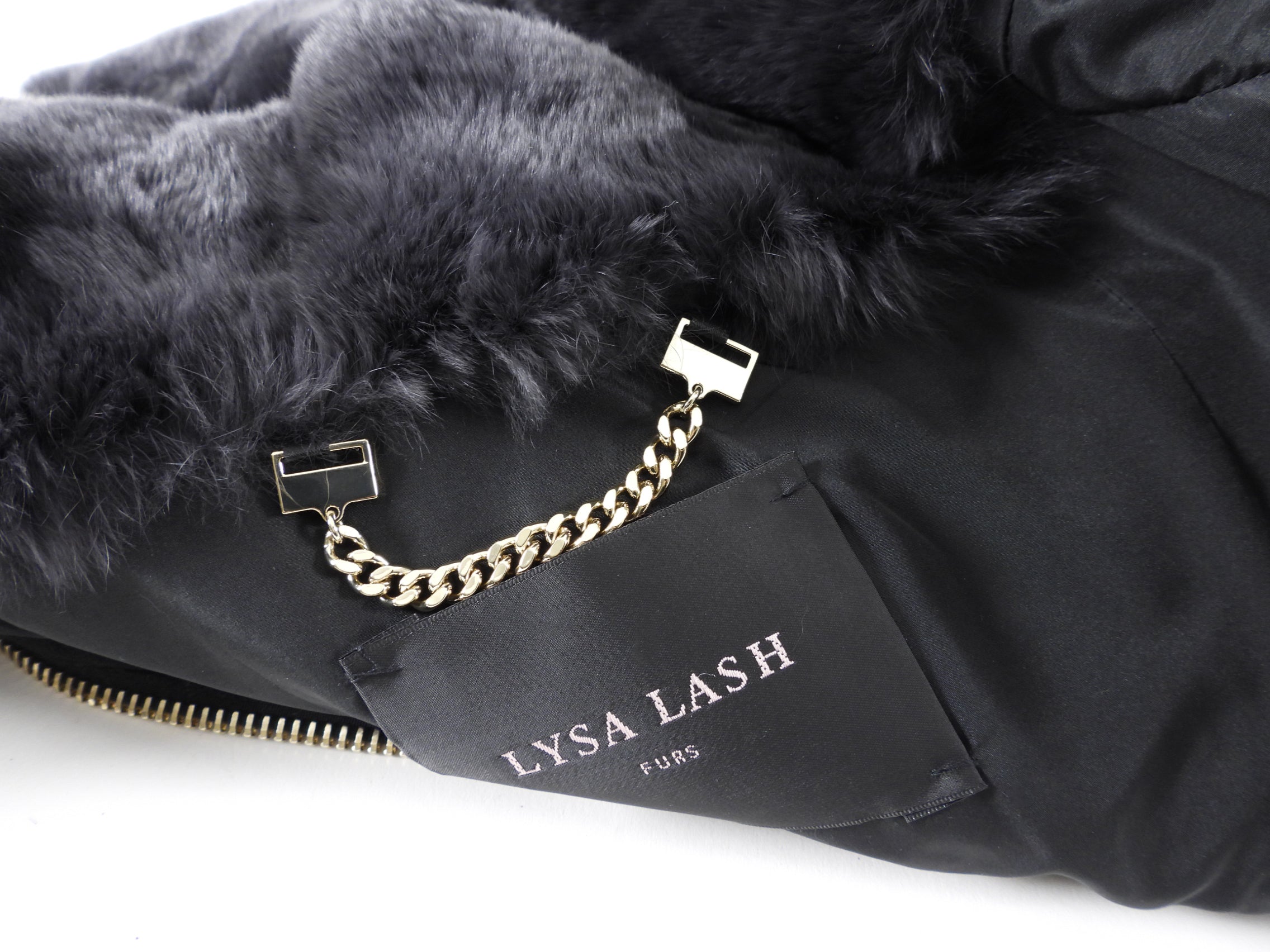 Lysa Lash Dark Charcoal Grey Rex Rabbit Fur Cape Jacket - S (4/6)