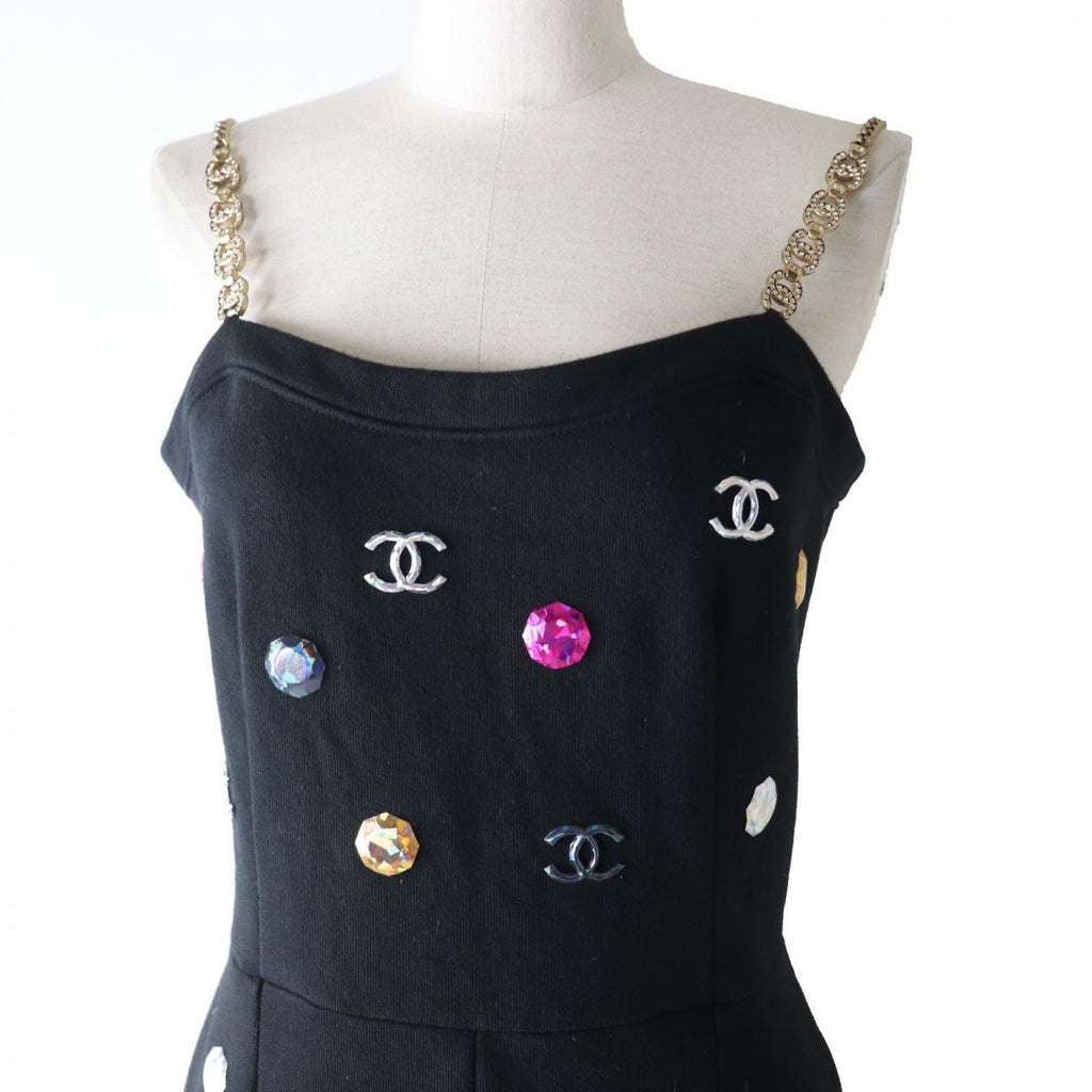 Chanel COCO Mark Rhinestone Jumpsuit