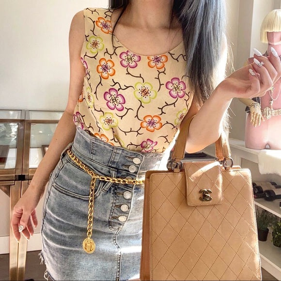 CHANEL Vintage silk top