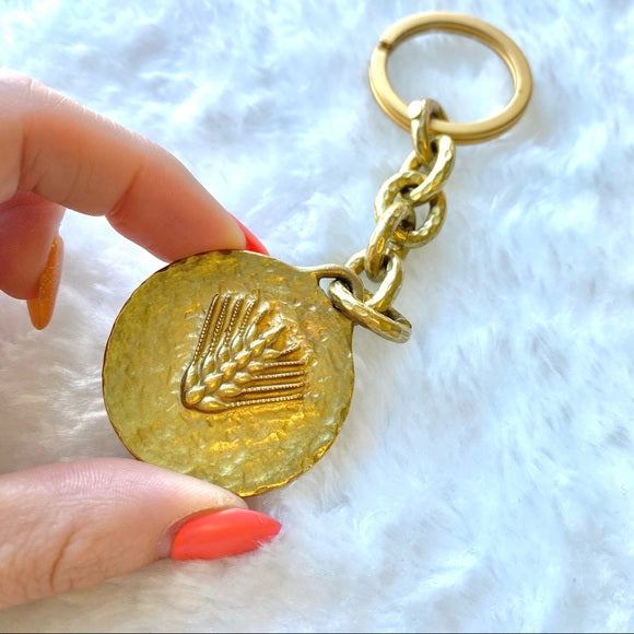 CHANEL gold key chain