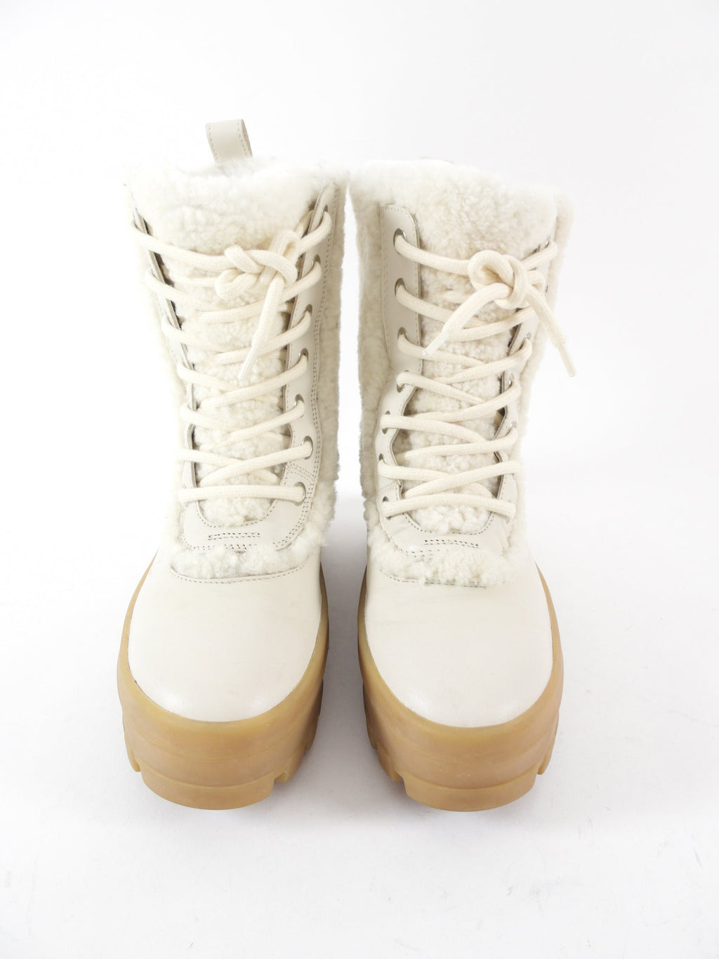Mackage Hero-WSH Ivory Platform Shearling Snow Boot - 37