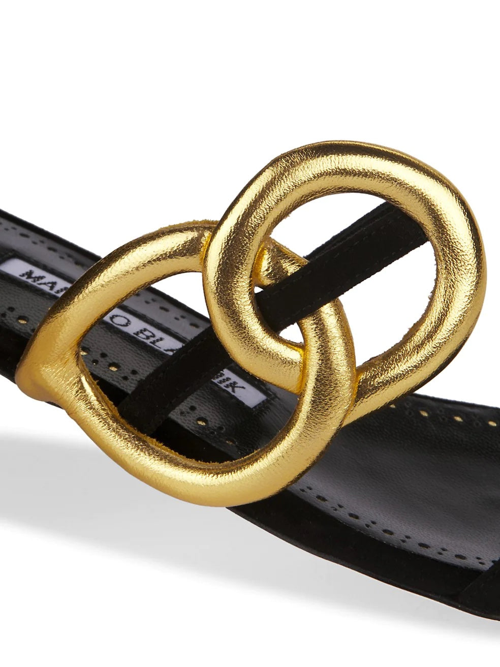 MANOLO BLAHNIK PIEDAD SLIDE SANDALS