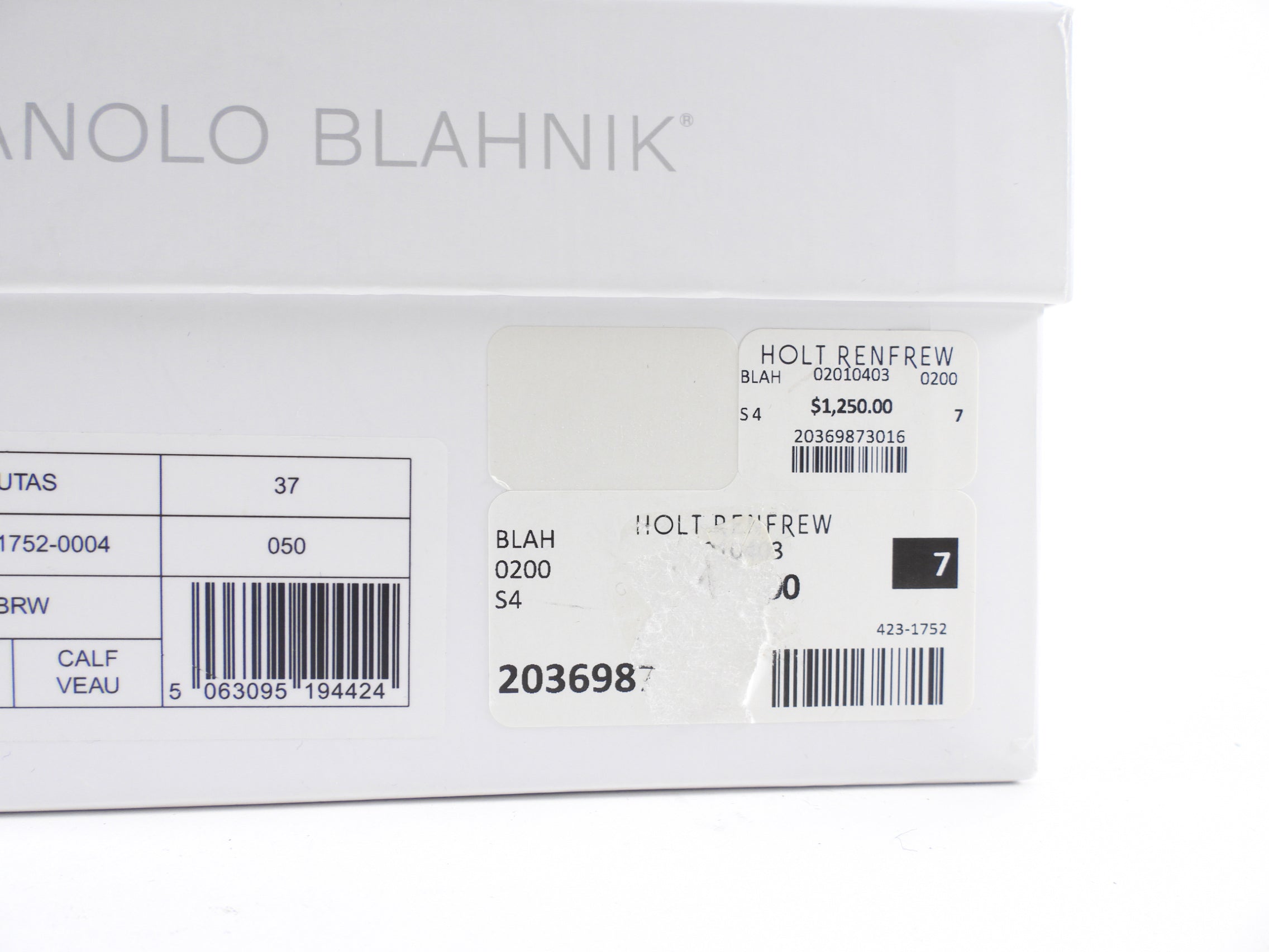Manolo Blahnik Brown Leather Brutas Ankle Wrap Sandals - 37