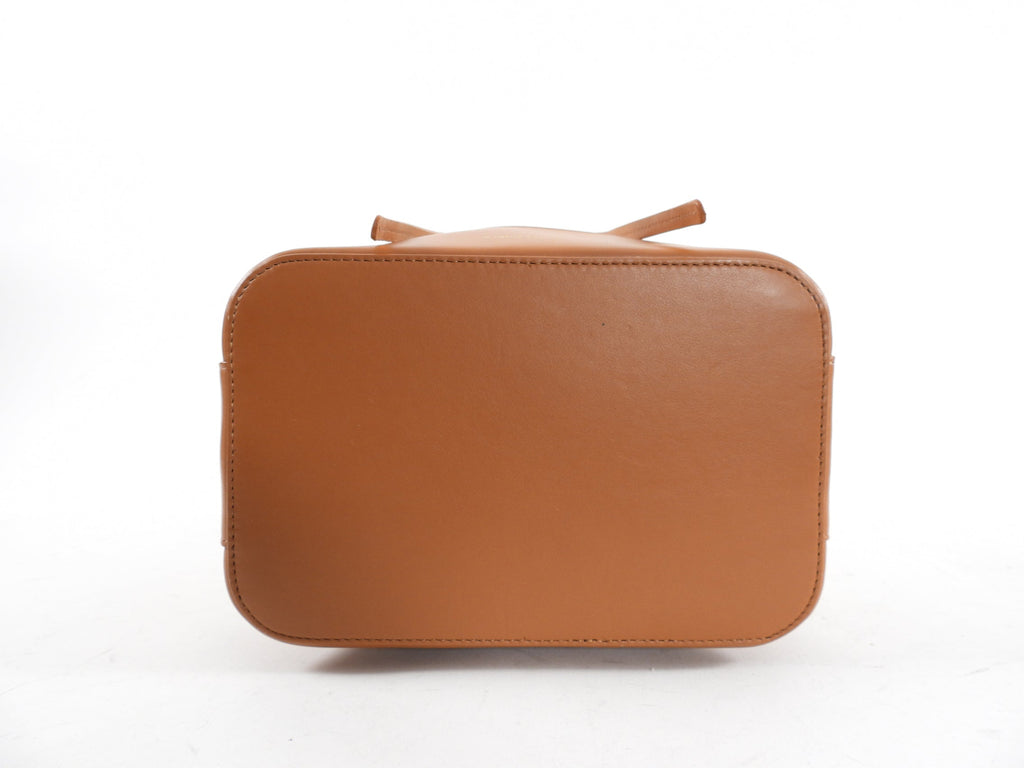 Mansur Gavriel Canvas and Natural Leather Drawstring Bucket Bag
