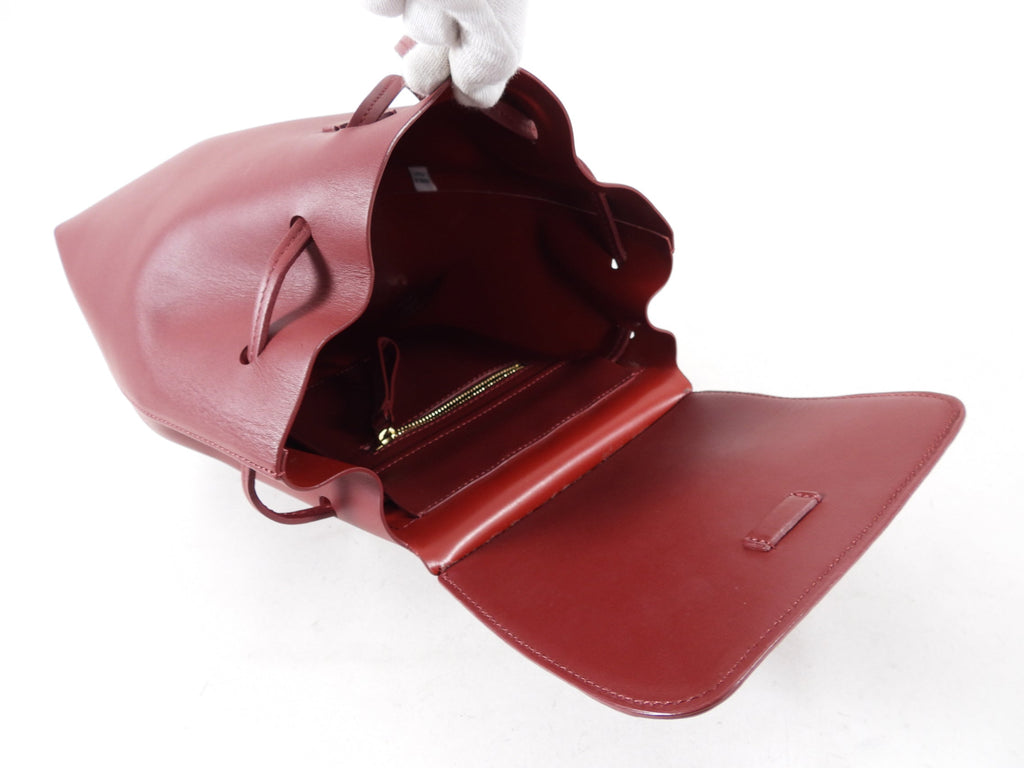 Mansur Gavriel Burgundy Red Lady Backpack