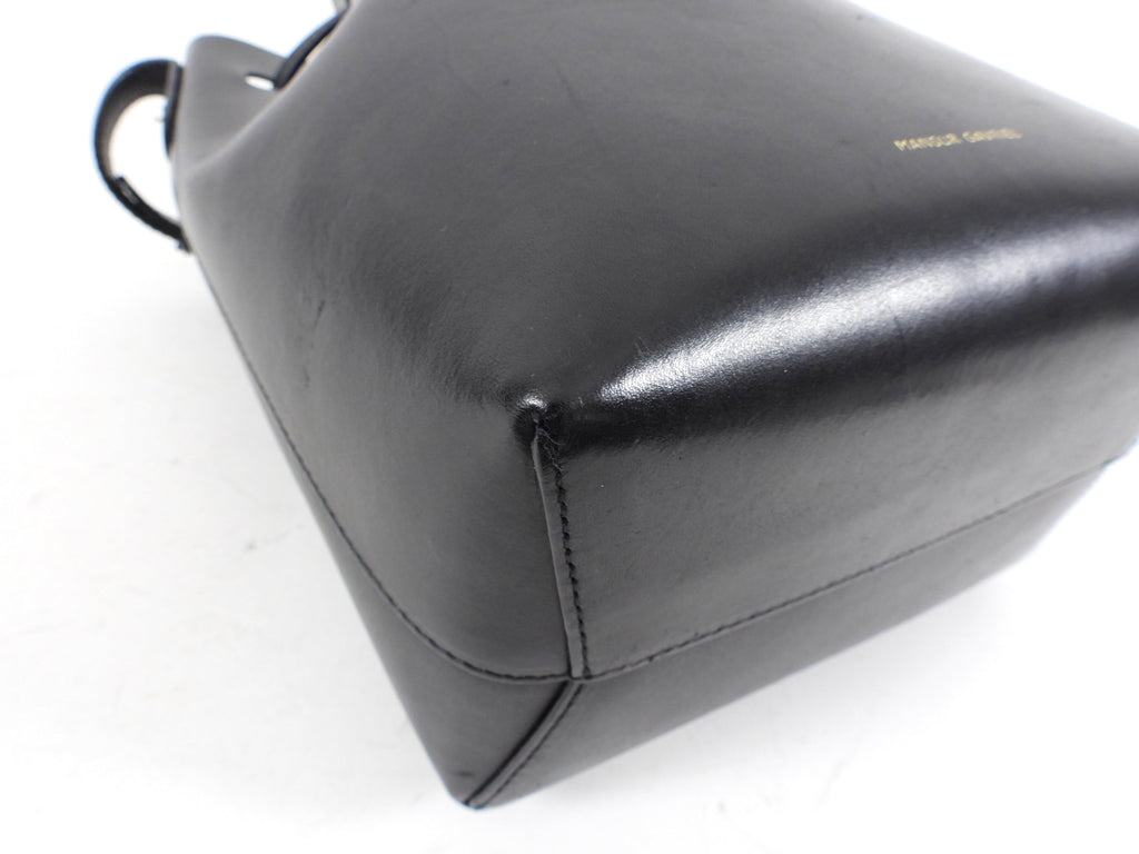 Mansur Gavriel Black Mini Drawstring Bucket Bag
