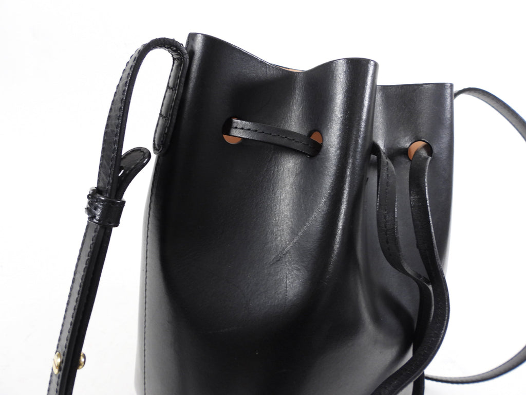Mansur Gavriel Black Mini Drawstring Bucket Bag