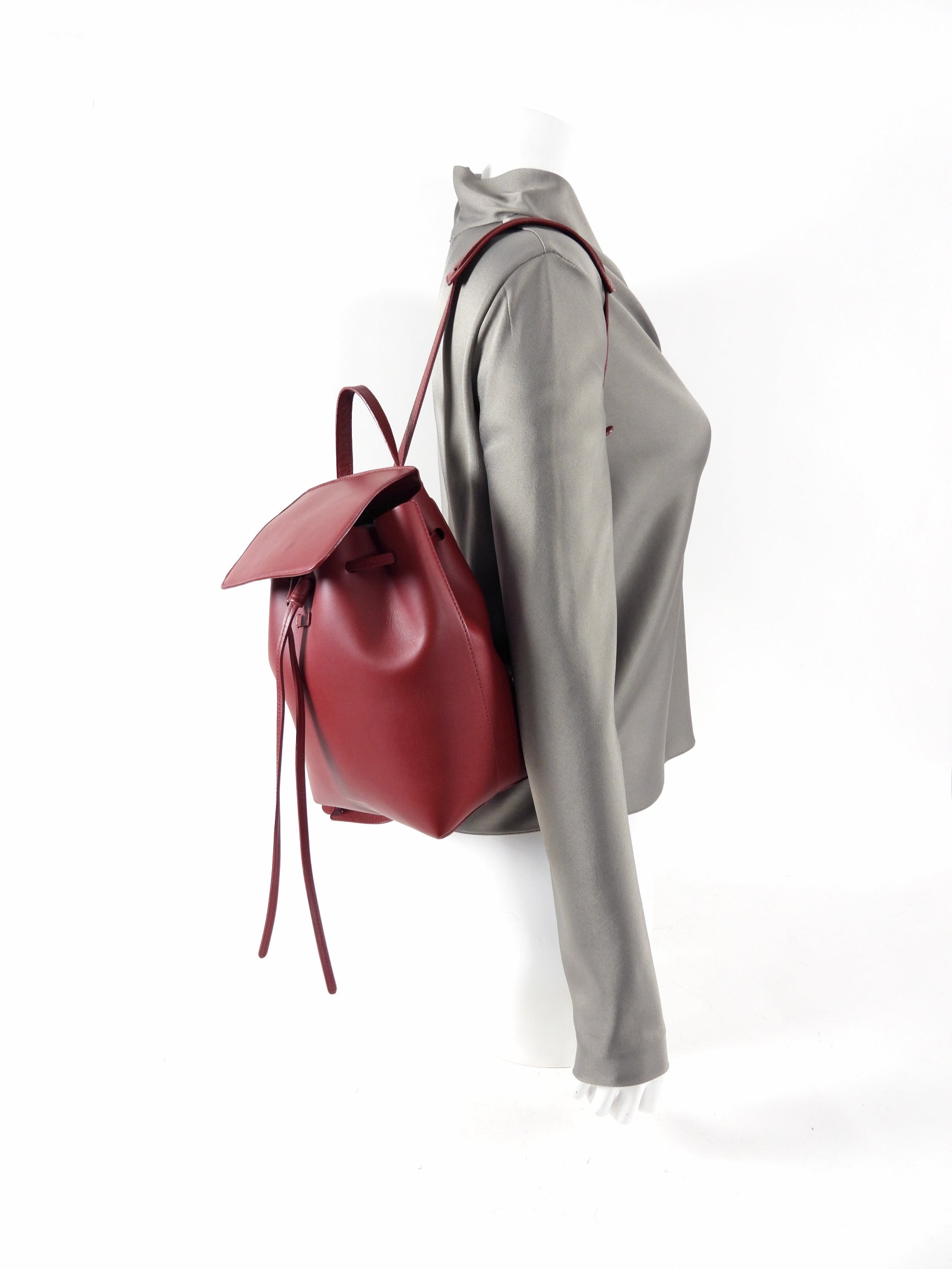 Mansur Gavriel Burgundy Red Lady Backpack