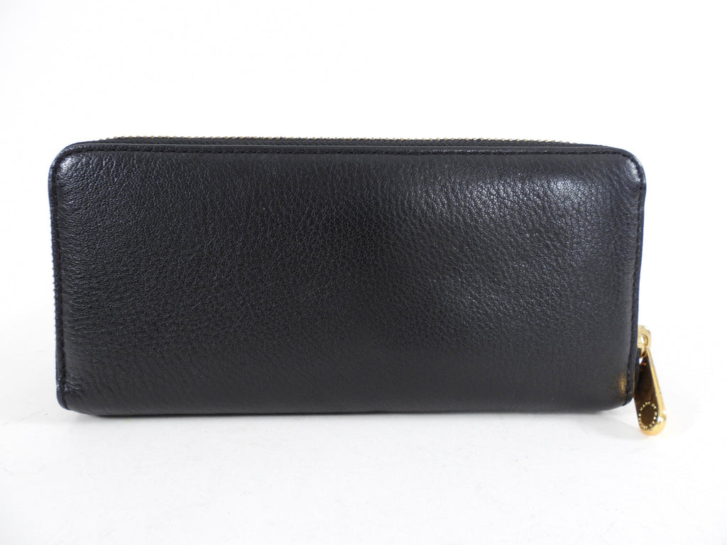 Marc by Marc Jacobs Black Leather Zipper Wallet