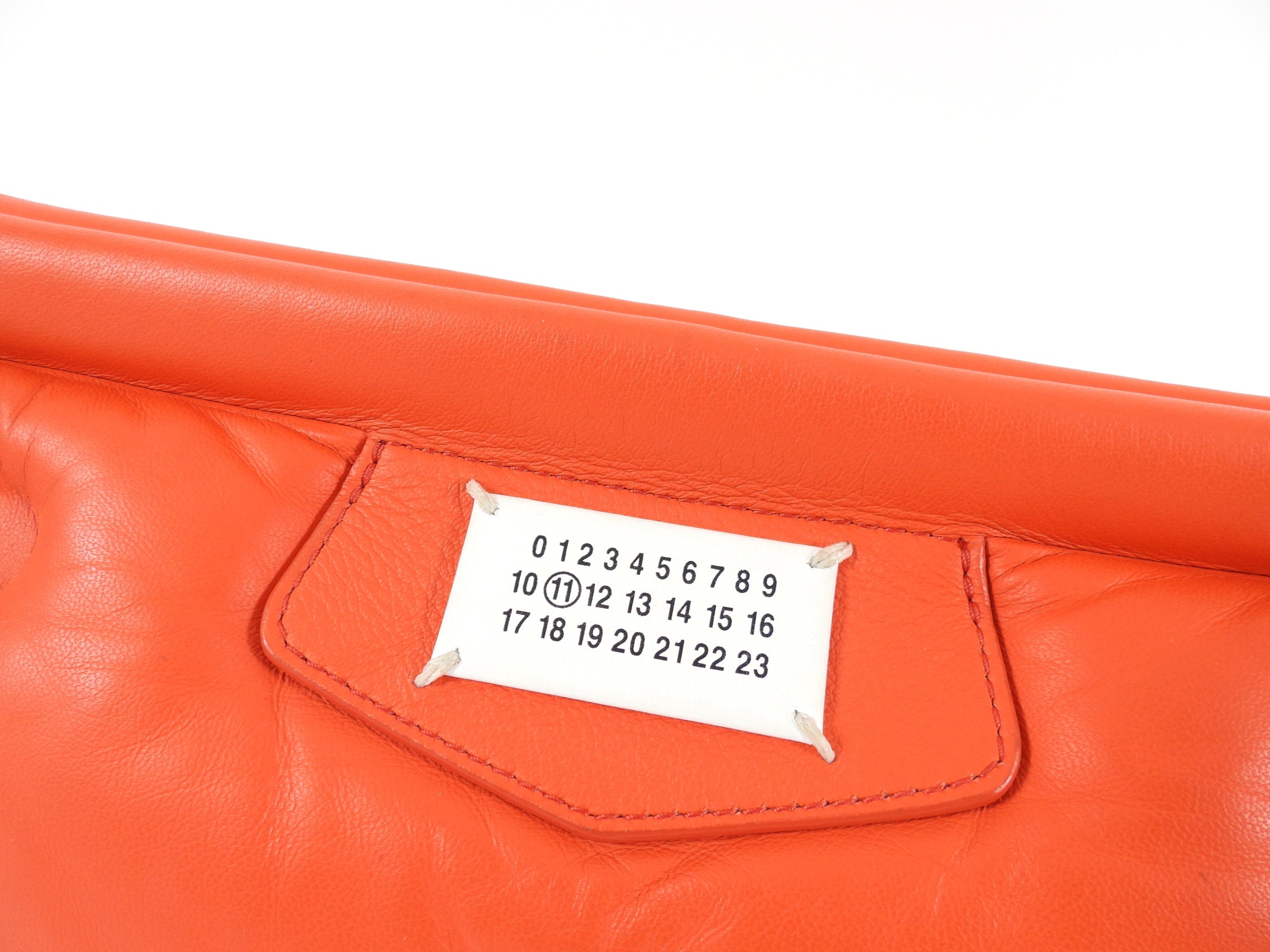 Maison Martin Margiela Glam Slam Red Quilted Lambskin Clutch with Chain Strap