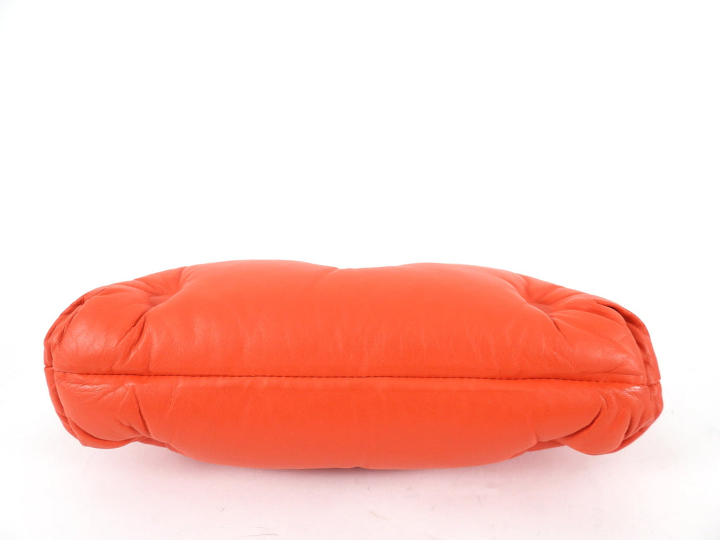 Maison Martin Margiela Glam Slam Red Quilted Lambskin Clutch with Chain Strap