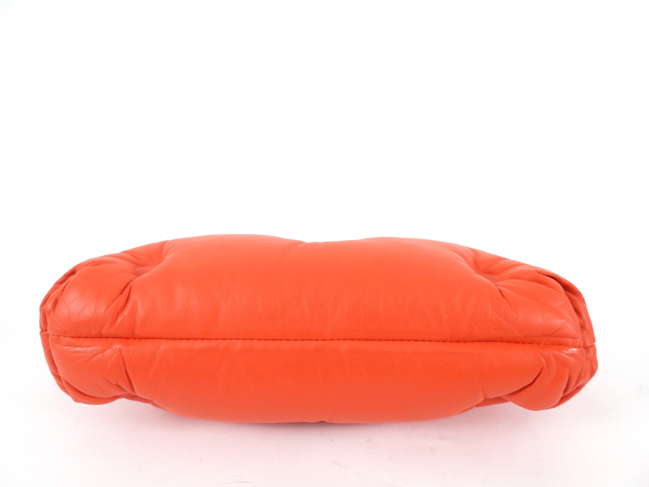 Maison Martin Margiela Glam Slam Red Quilted Lambskin Clutch with Chain Strap