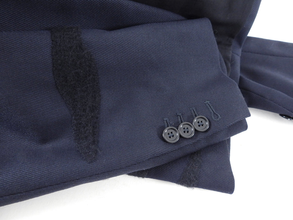 Maison Margiela Midnight Blazer with Black Felt Applique - IT46 / USA 10