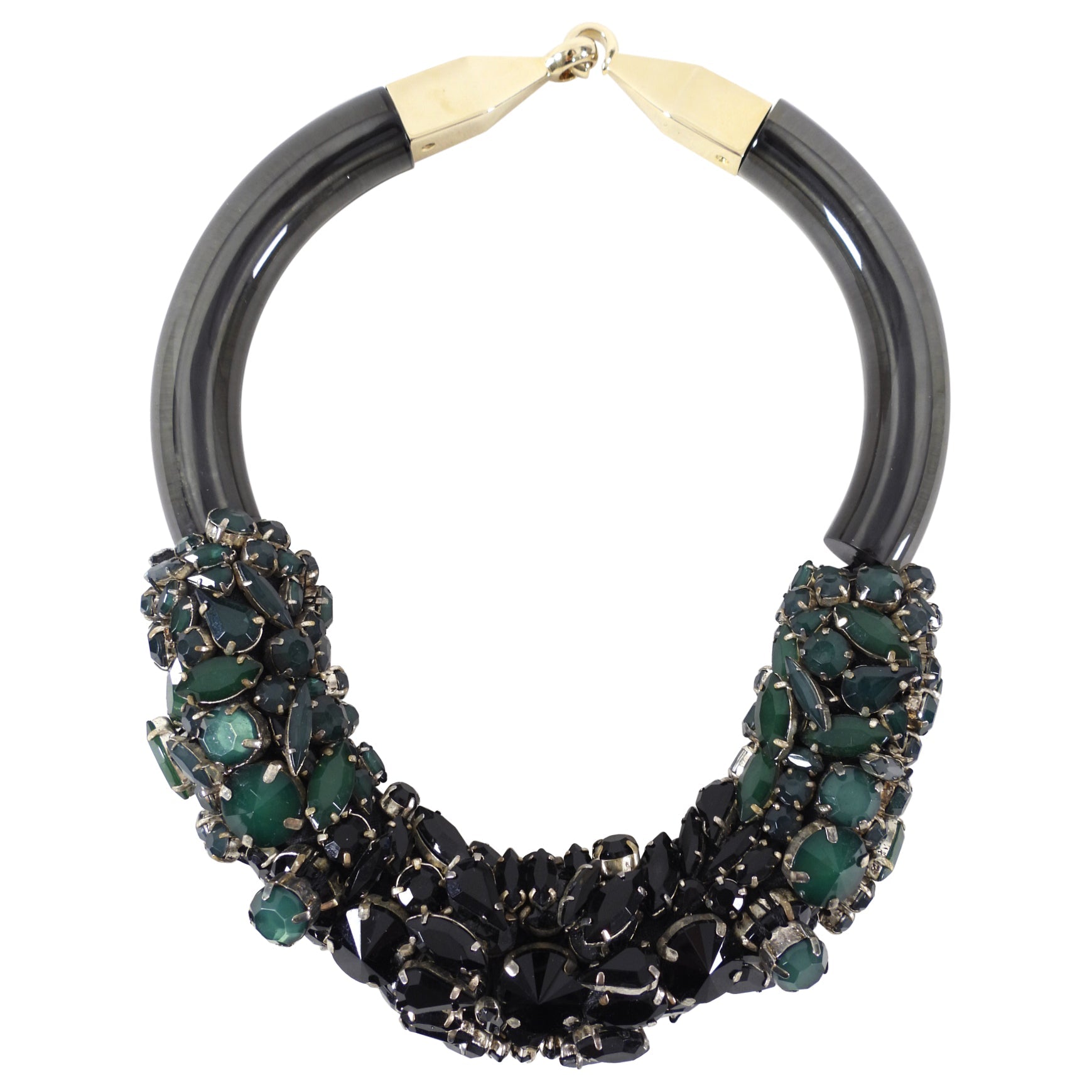 Marni Resin and Rhinestone Statement Collar Necklace