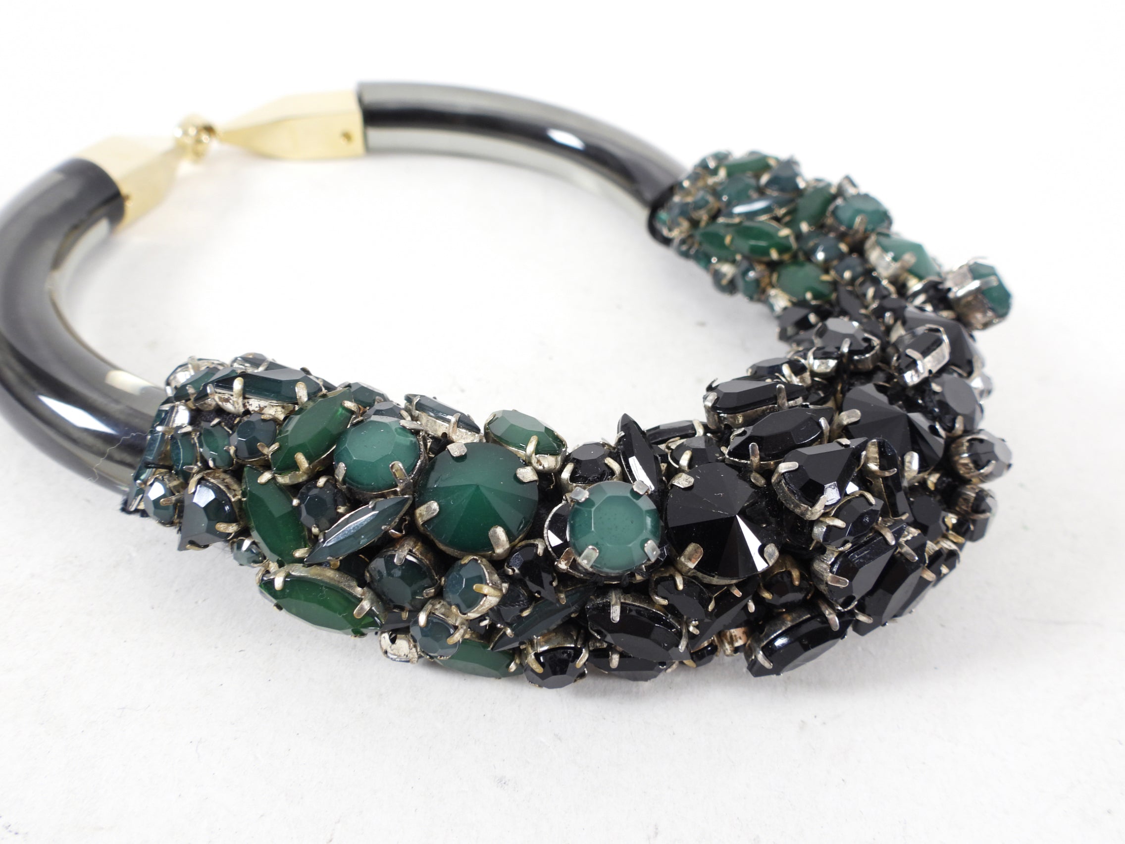 Marni Resin and Rhinestone Statement Collar Necklace