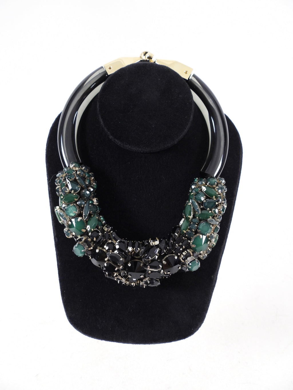 Marni Resin and Rhinestone Statement Collar Necklace
