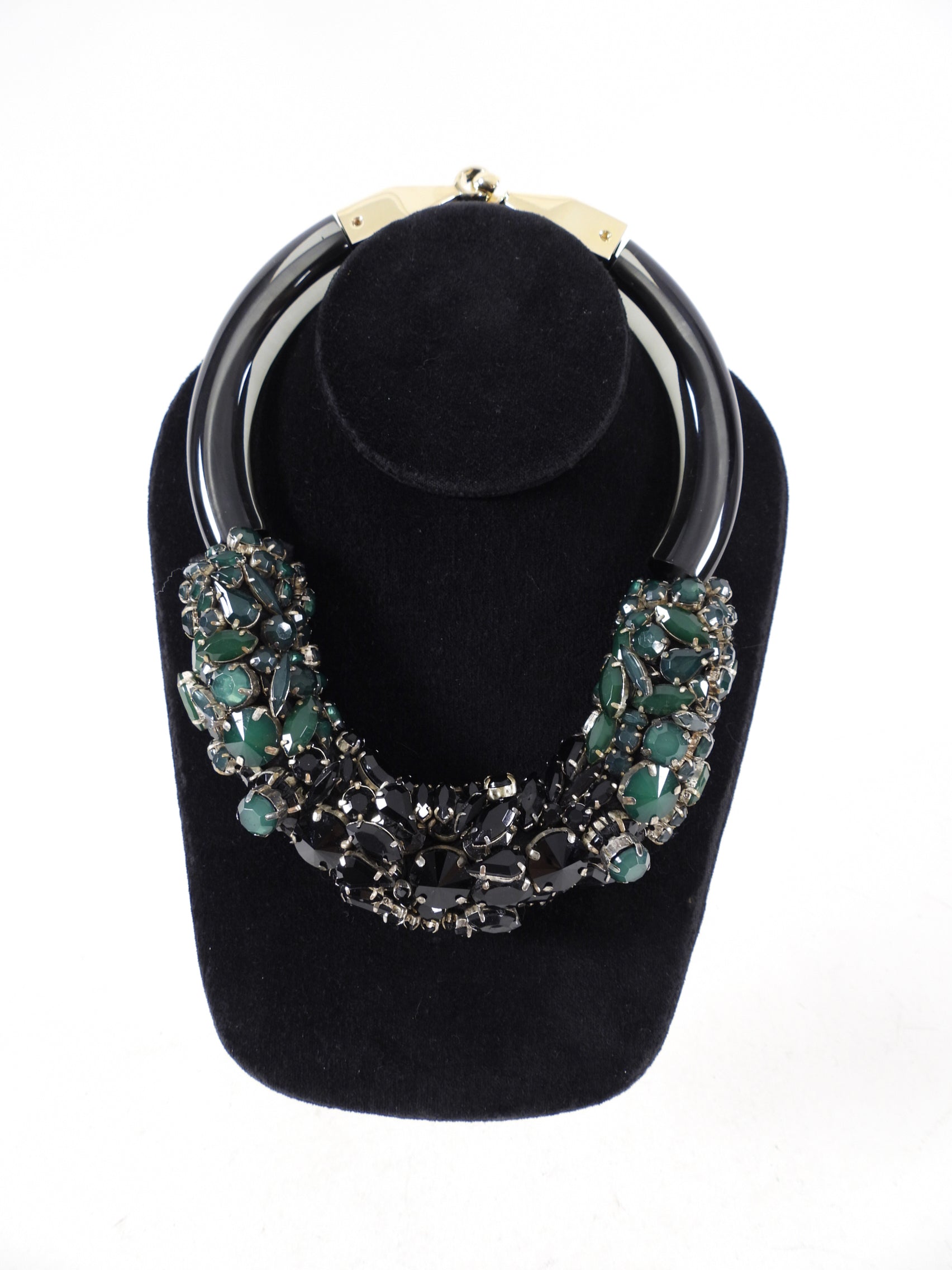 Marni Resin and Rhinestone Statement Collar Necklace