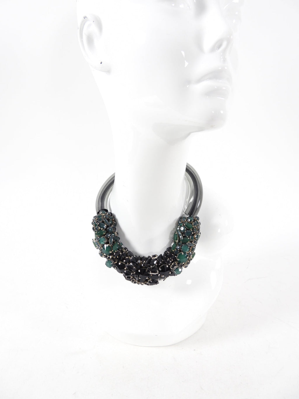 Marni Resin and Rhinestone Statement Collar Necklace