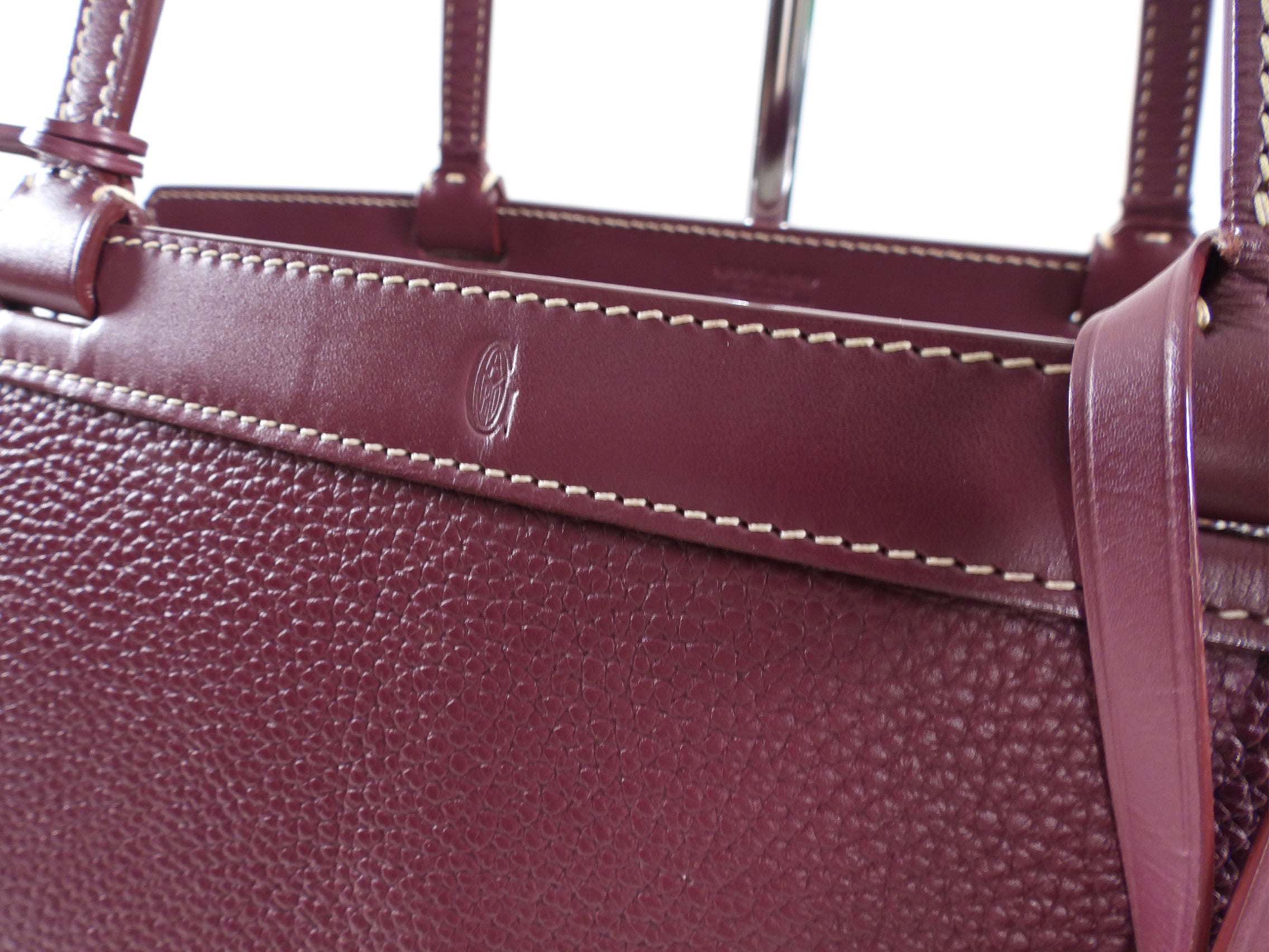 Goyard Plum Leather Goyardine Logo Bellechasse Biaude Shoulder Bag