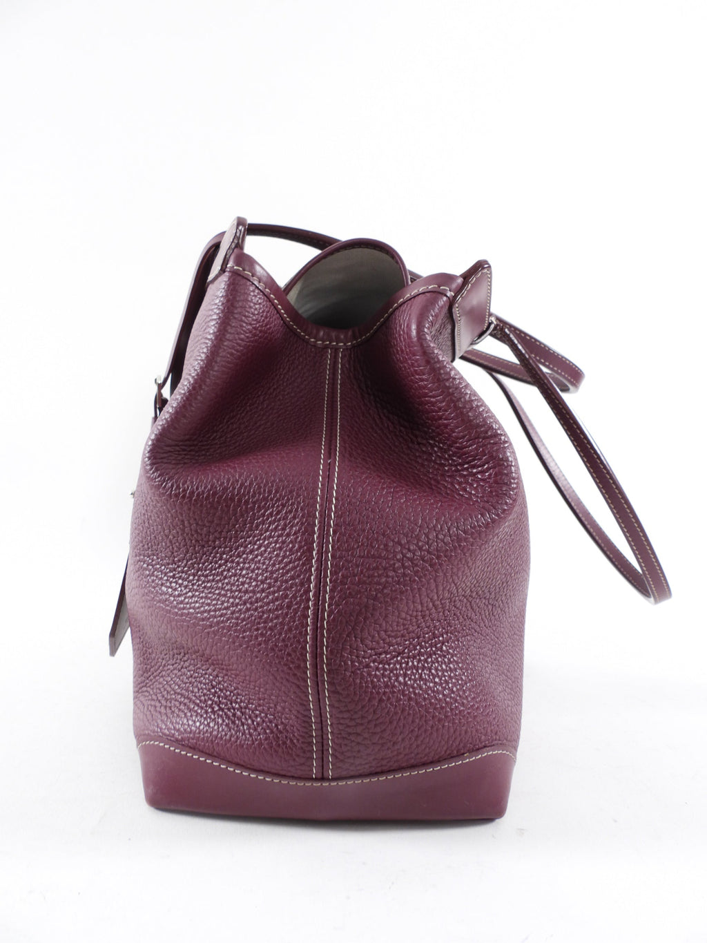 Goyard Plum Leather Goyardine Logo Bellechasse Biaude Shoulder Bag