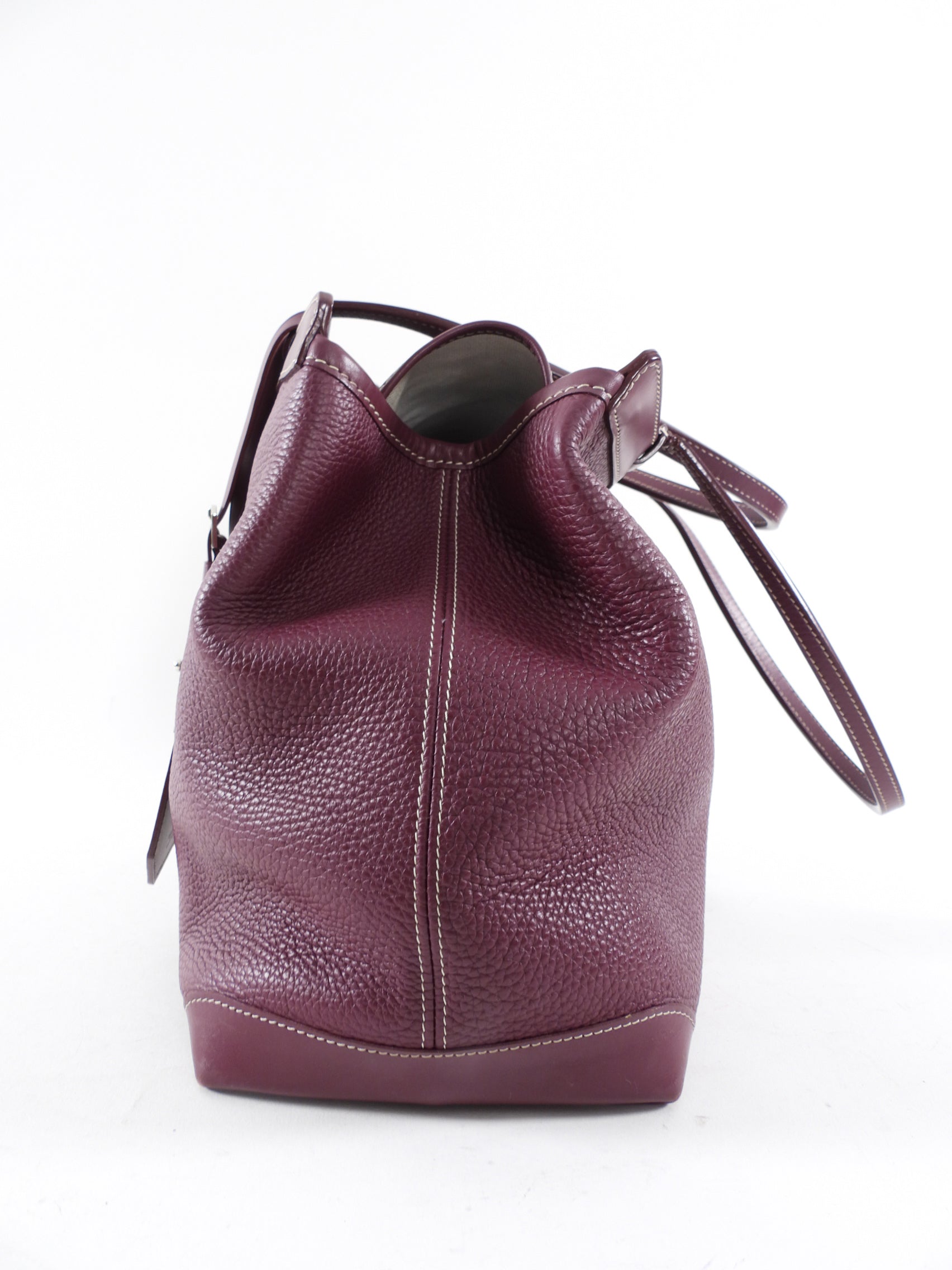 Goyard Plum Leather Goyardine Logo Bellechasse Biaude Shoulder Bag