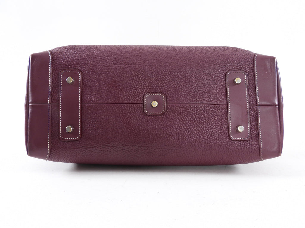 Goyard Plum Leather Goyardine Logo Bellechasse Biaude Shoulder Bag