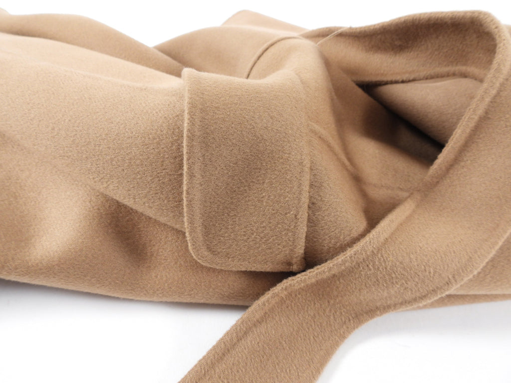 ‘S Max Mara Tan Wool Double Faced Belted Coat - IT38 / USA 2 / 4
