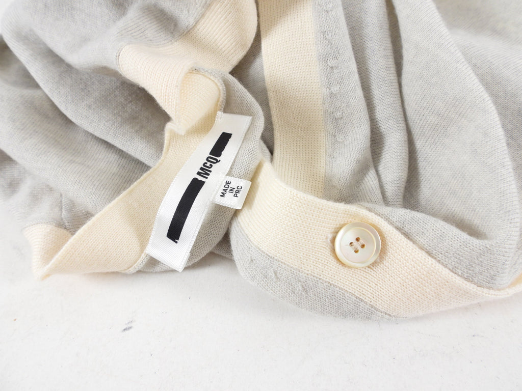 McQ Alexander McQueen Grey / Cream igan Sweater - M