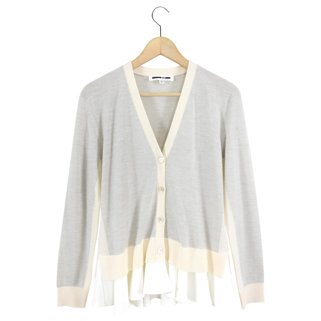 McQ Alexander McQueen Grey / Cream igan Sweater - M
