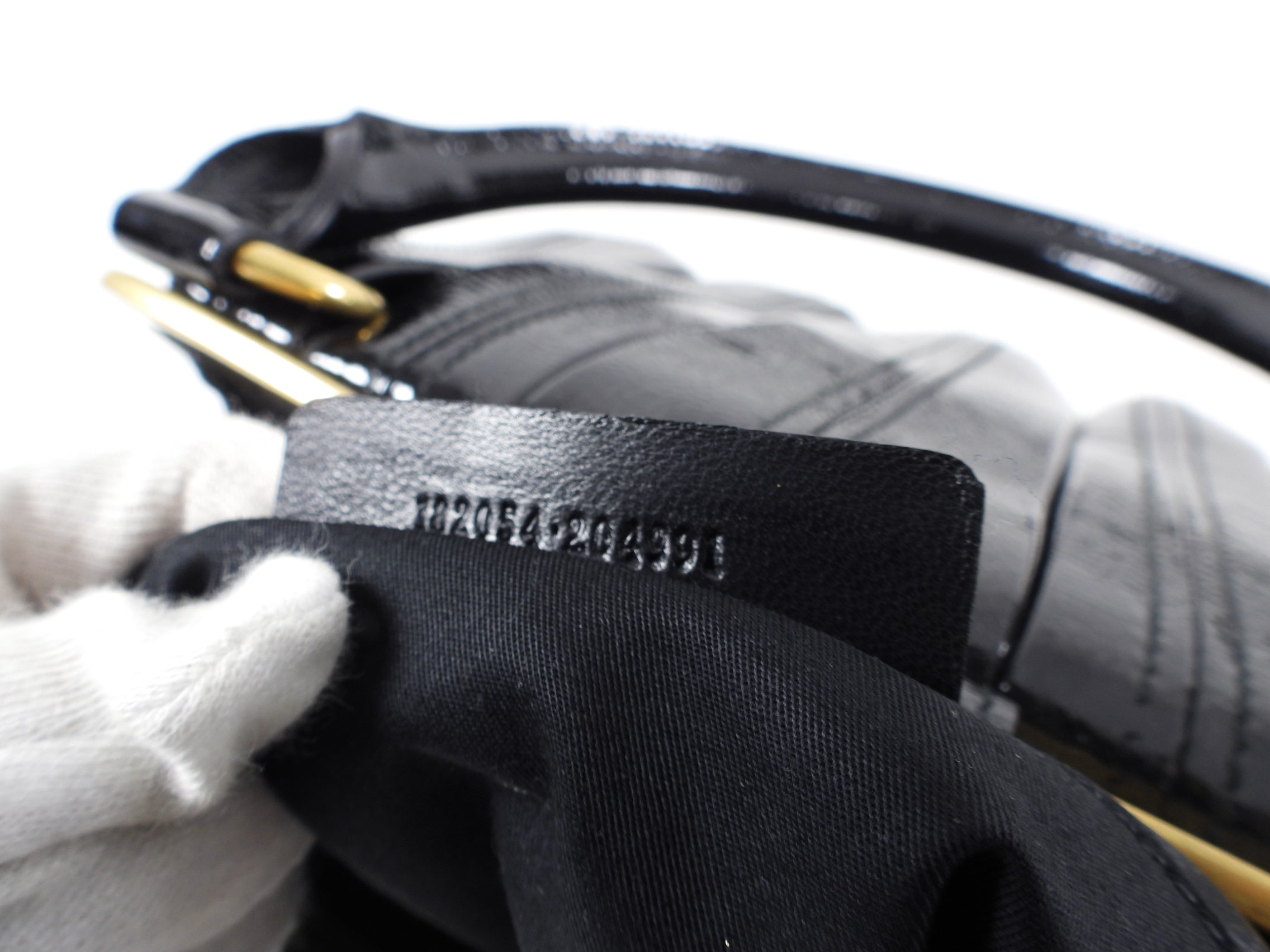 Alexander McQueen Black Patent Elvie Handbag