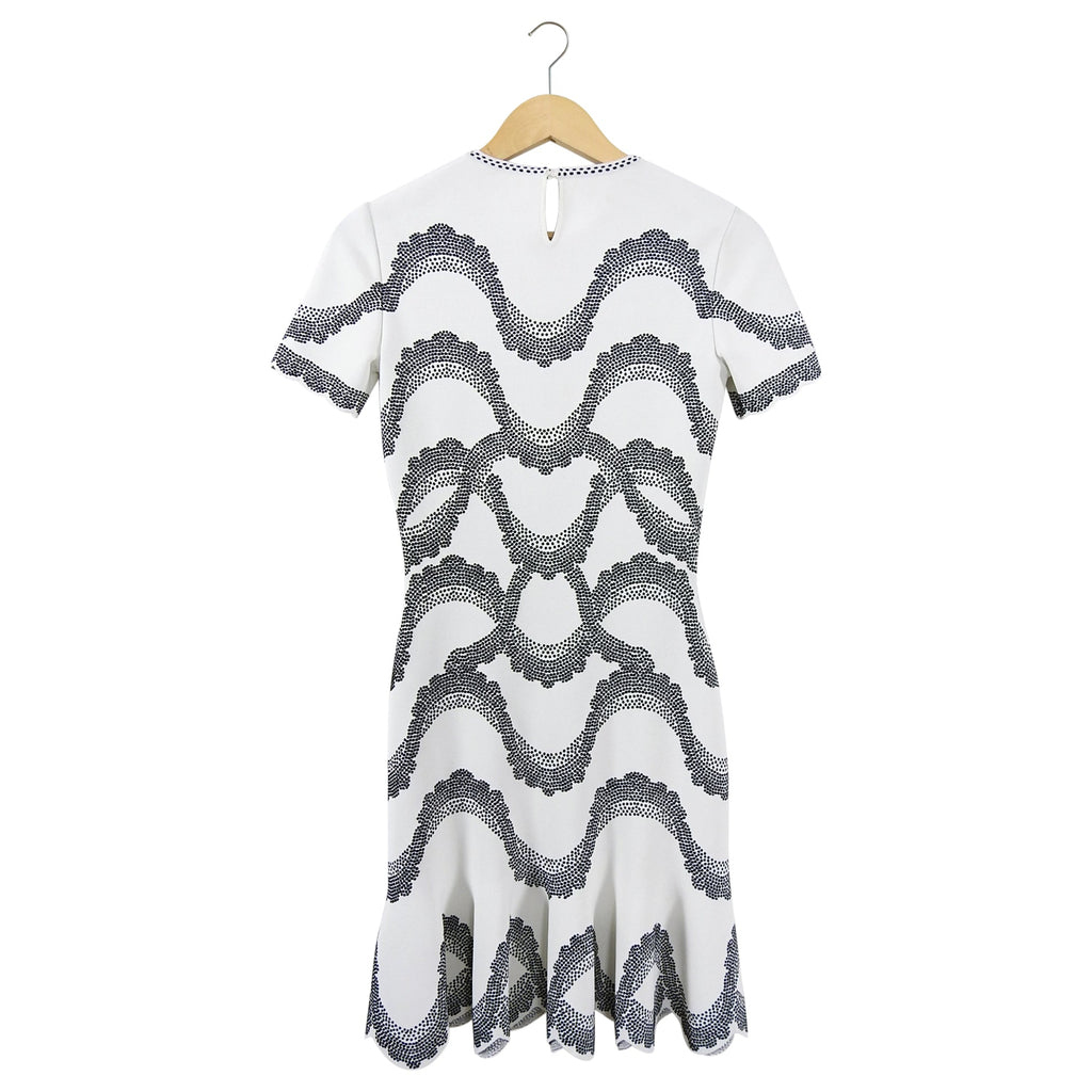 Alexander McQueen Knit Jacquard Short Sleeve Bodycon Dress - 6