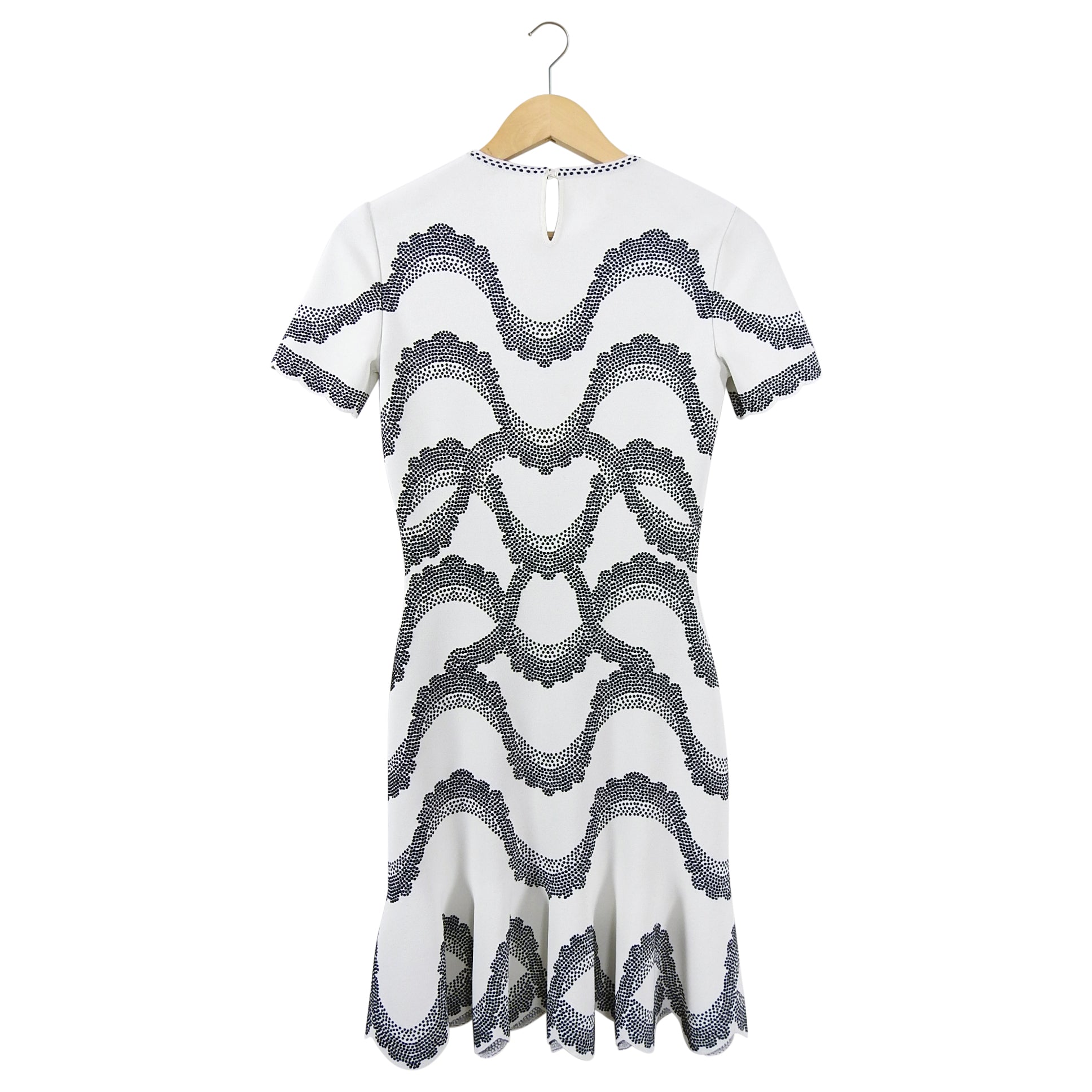 Alexander McQueen Knit Jacquard Short Sleeve Bodycon Dress - 6