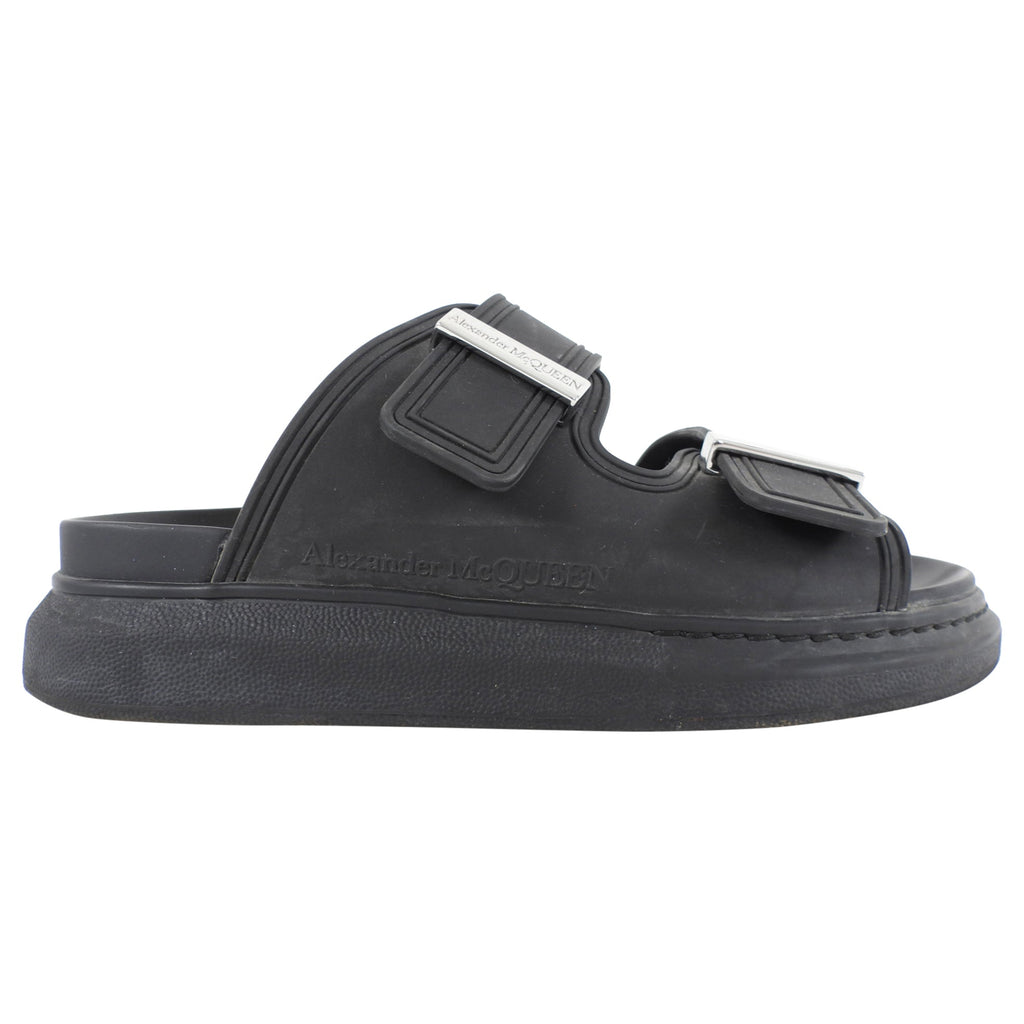 Alexander McQueen Black Rubber Sandals - 37