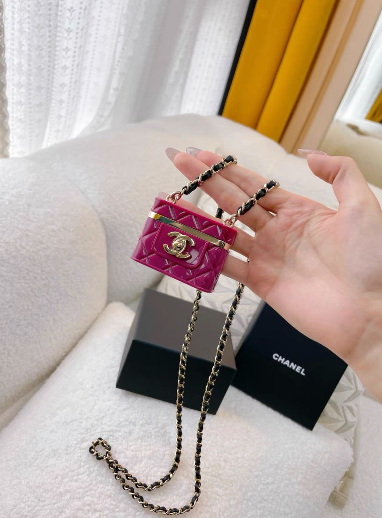 Chanel 22  Pink Leather Chain