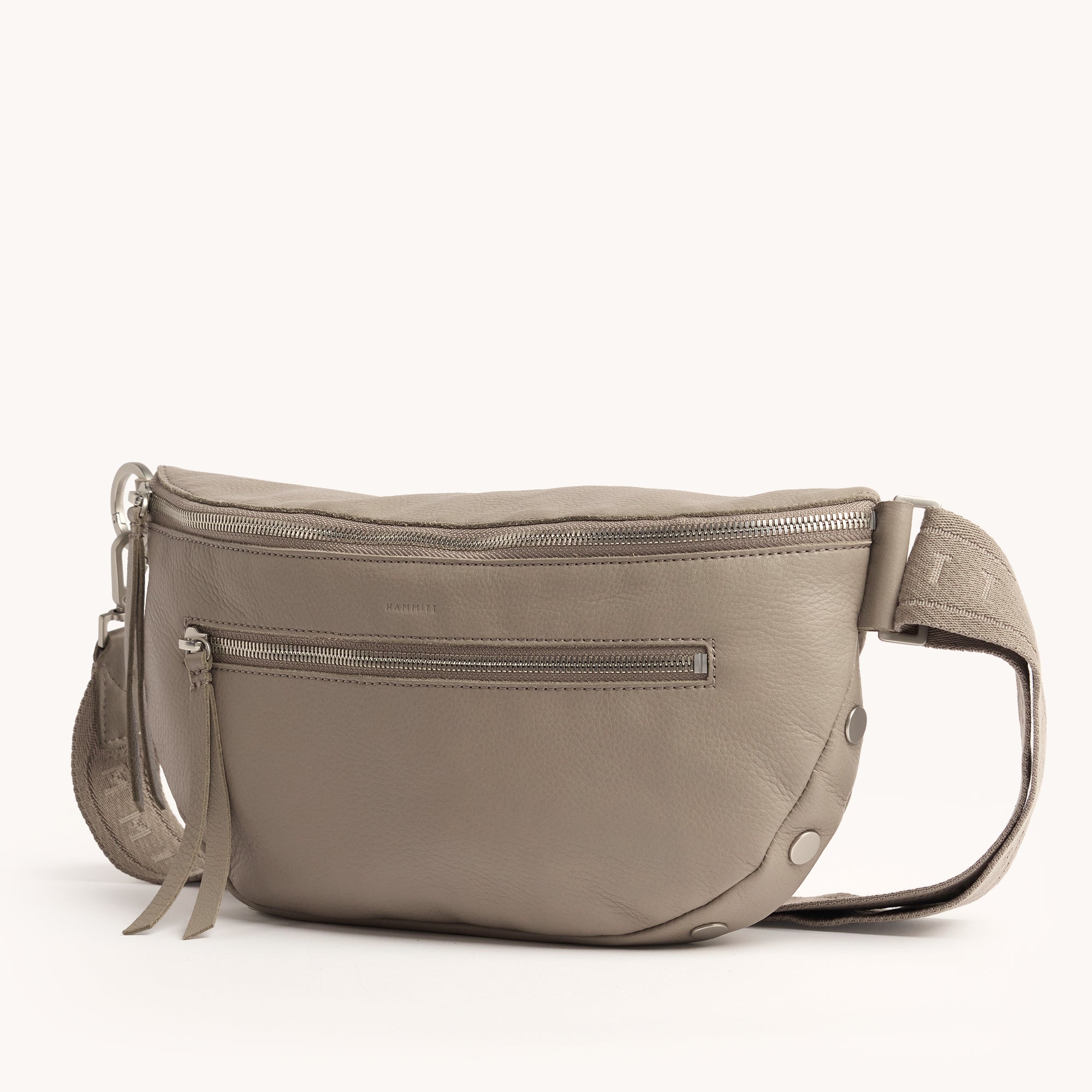 Charles Crossbody | Pewter Pebble/Brushed Silver | Lrg